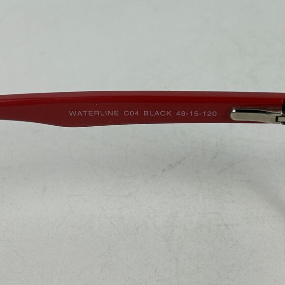 Sperry Waterline C04 Eyeglass Frames Unisex Rectangle Red Black Kids 48-15-120mm - Picture 10 of 10